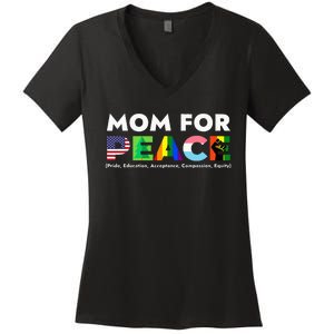 Peace Price Education Acceptance Compassion Equity Women's V-Neck T-Shirt