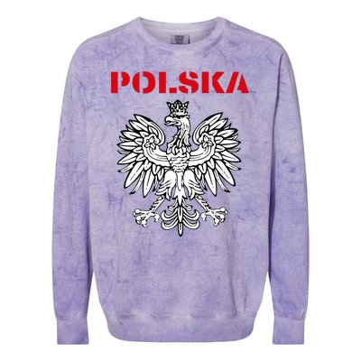 Polska Poland Eagle Poland Heritage Polish Pride Roots Colorblast Crewneck Sweatshirt