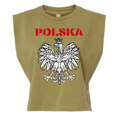 Polska Poland Eagle Poland Heritage Polish Pride Roots Garment-Dyed Women's Muscle Tee