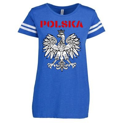 Polska Poland Eagle Poland Heritage Polish Pride Roots Enza Ladies Jersey Football T-Shirt