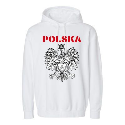 Polska Poland Eagle Poland Heritage Polish Pride Roots Garment-Dyed Fleece Hoodie