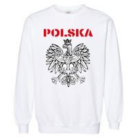 Polska Poland Eagle Poland Heritage Polish Pride Roots Garment-Dyed Sweatshirt