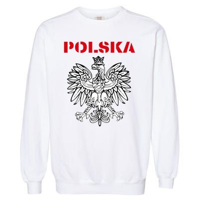 Polska Poland Eagle Poland Heritage Polish Pride Roots Garment-Dyed Sweatshirt