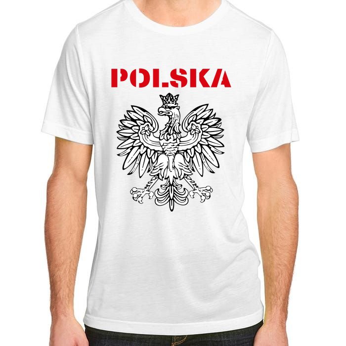 Polska Poland Eagle Poland Heritage Polish Pride Roots Adult ChromaSoft Performance T-Shirt