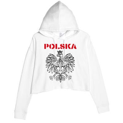 Polska Poland Eagle Poland Heritage Polish Pride Roots Crop Fleece Hoodie