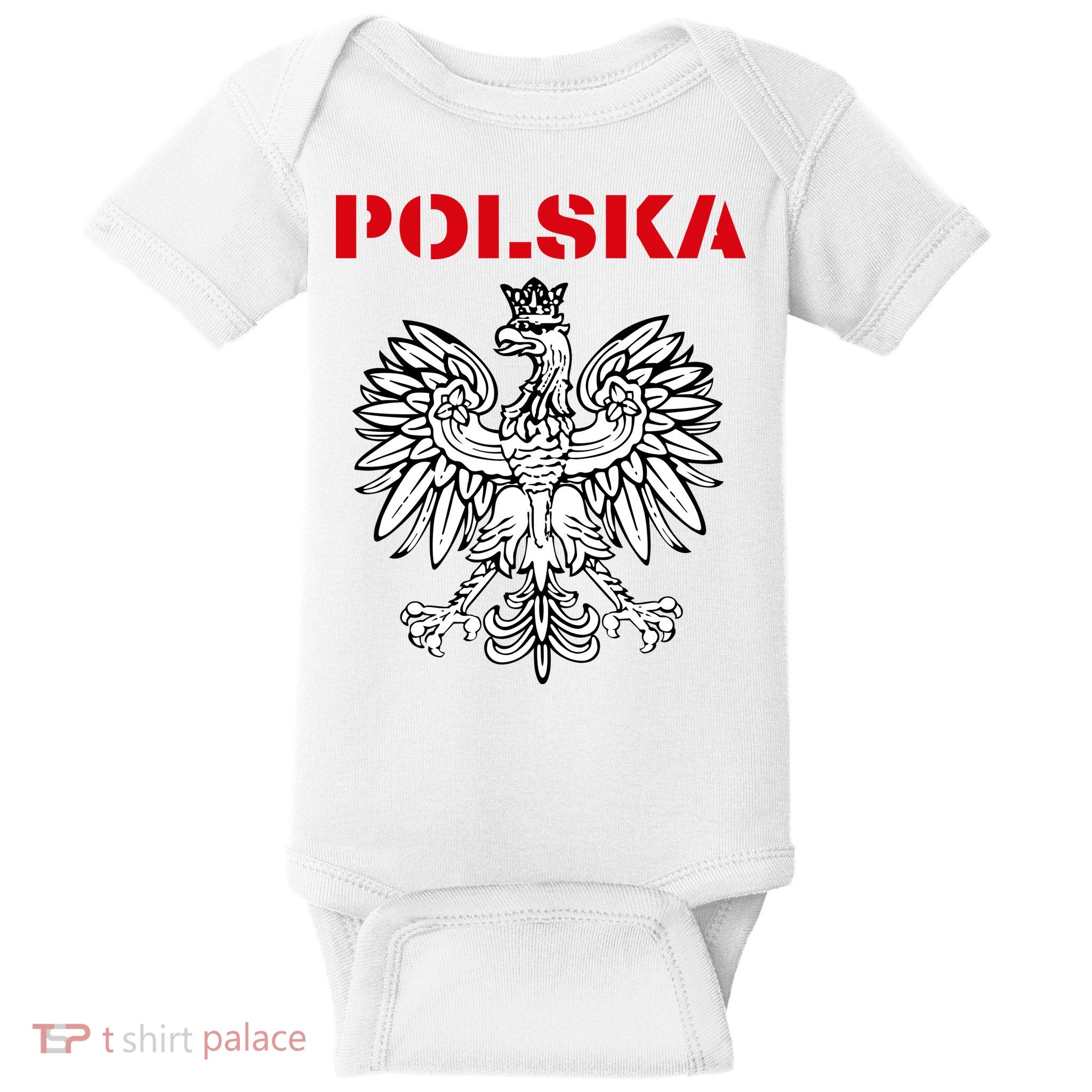Polska Poland Eagle Poland Heritage Polish Pride Roots Baby Bodysuit