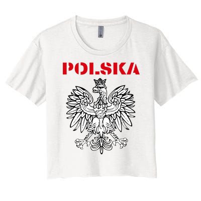 Polska Poland Eagle Poland Heritage Polish Pride Roots Women's Crop Top Tee