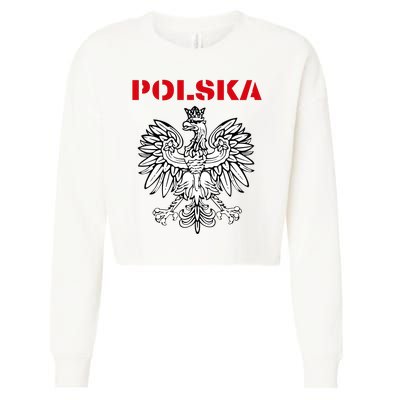 Polska Poland Eagle Poland Heritage Polish Pride Roots Cropped Pullover Crew