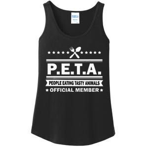 PETA People Eating Tasty Animals Funny Anti Vegetarian Ladies Essential Tank