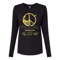 Peace Womens Cotton Relaxed Long Sleeve T-Shirt