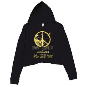 Peace Crop Fleece Hoodie