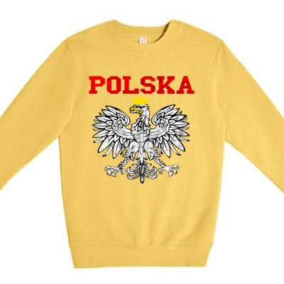 Polska Polish Eagle Poland Flag Polish Pride Polska Poland Gift Premium Crewneck Sweatshirt