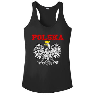 Polska Polish Eagle Poland Flag Polish Pride Polska Poland Gift Ladies PosiCharge Competitor Racerback Tank