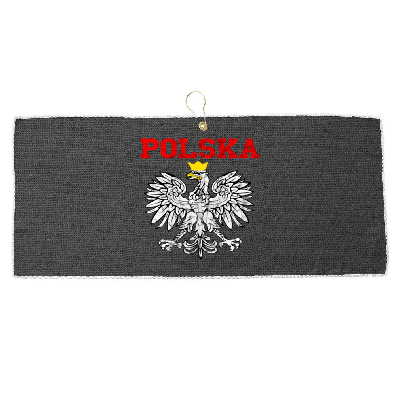 Polska Polish Eagle Poland Flag Polish Pride Polska Poland Gift Large Microfiber Waffle Golf Towel
