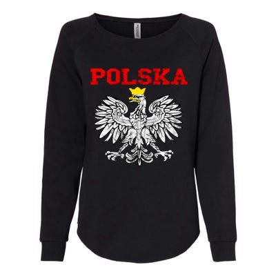 Polska Polish Eagle Poland Flag Polish Pride Polska Poland Gift Womens California Wash Sweatshirt