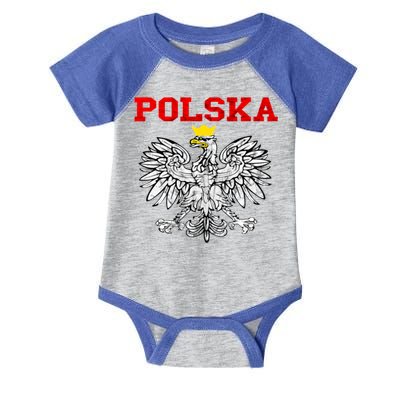 Polska Polish Eagle Poland Flag Polish Pride Polska Poland Gift Infant Baby Jersey Bodysuit
