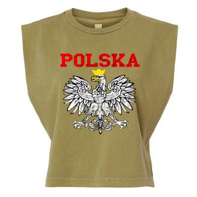 Polska Polish Eagle Poland Flag Polish Pride Polska Poland Gift Garment-Dyed Women's Muscle Tee