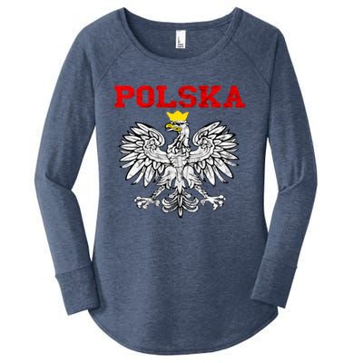 Polska Polish Eagle Poland Flag Polish Pride Polska Poland Gift Women's Perfect Tri Tunic Long Sleeve Shirt