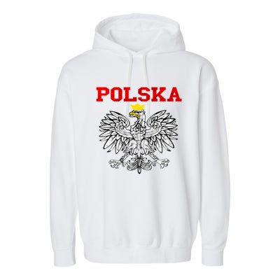 Polska Polish Eagle Poland Flag Polish Pride Polska Poland Gift Garment-Dyed Fleece Hoodie