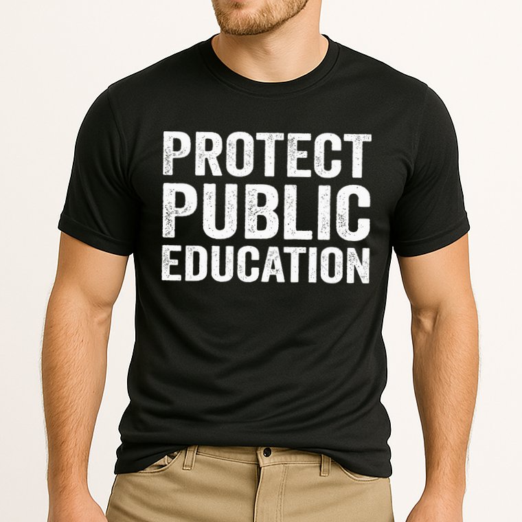 Protect Public Education Public Teacher School Cooling Performance Crew T-Shirt