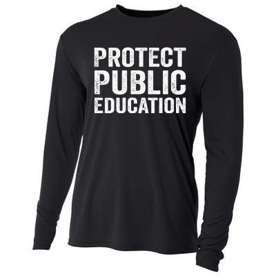 Protect Public Education Public Teacher School Cooling Performance Long Sleeve Crew