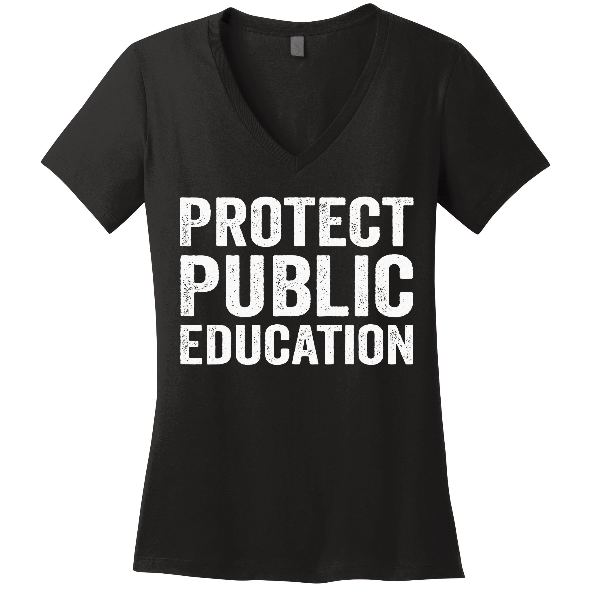 Protect Public Education Public Teacher School Women's V-Neck T-Shirt