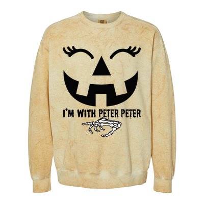 Peter Pumpkin Eater Wife Halloween Couple Costume  Colorblast Crewneck Sweatshirt