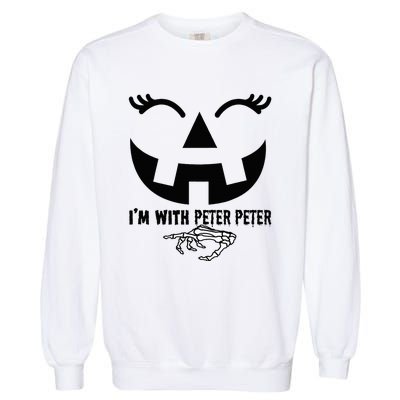 Peter Pumpkin Eater Wife Halloween Couple Costume  Garment-Dyed Sweatshirt