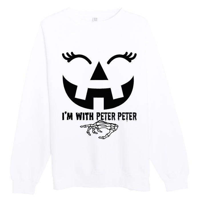 Peter Pumpkin Eater Wife Halloween Couple Costume  Premium Crewneck Sweatshirt