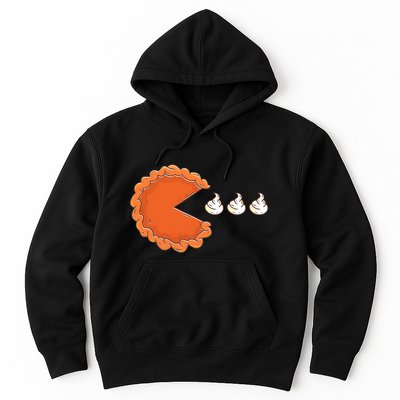 Pumpkin Pie Eating Whipped Cream Gamer Funny Thanksgiving Hoodie