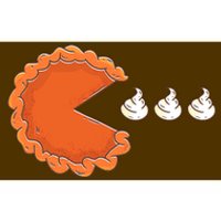 Pumpkin Pie Eating Whipped Cream Gamer Funny Thanksgiving Bumper Sticker