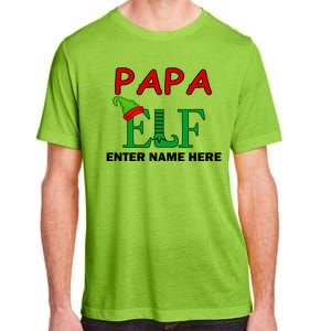 Personalize Papa Elf Custom Family Matching Christmas Adult ChromaSoft Performance T-Shirt