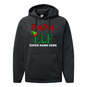 Personalize Papa Elf Custom Family Matching Christmas Performance Fleece Hoodie