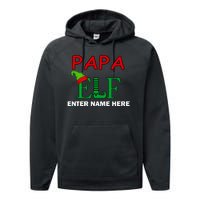 Personalize Papa Elf Custom Family Matching Christmas Performance Fleece Hoodie