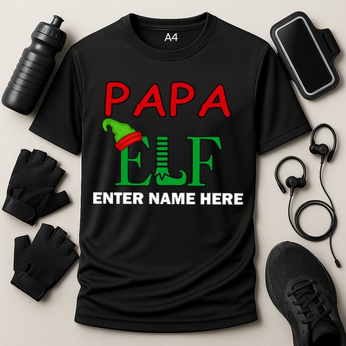 Personalize Papa Elf Custom Family Matching Christmas Performance Shirt
