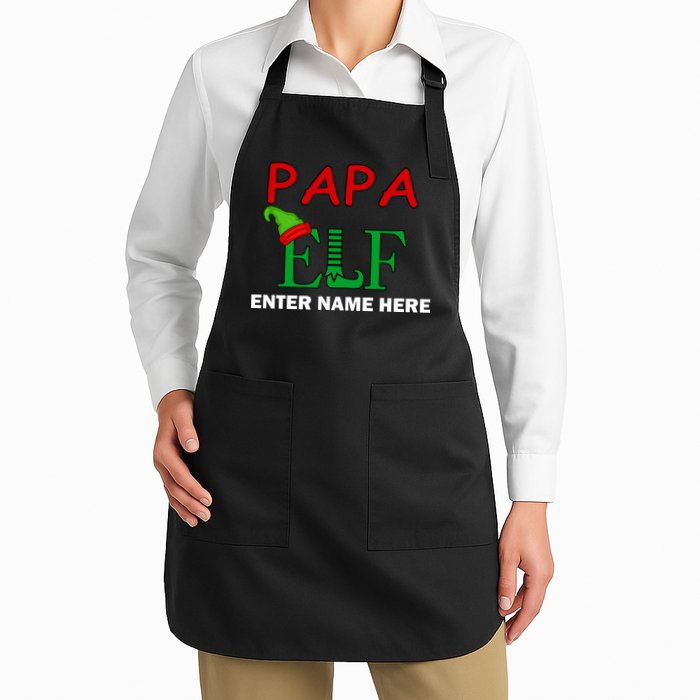 Personalize Papa Elf Custom Family Matching Christmas Apron