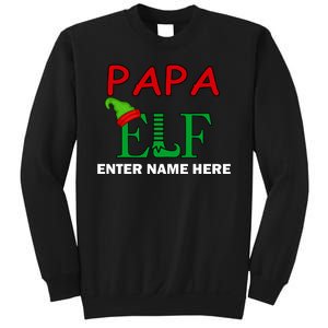 Personalize Papa Elf Custom Family Matching Christmas Sweatshirt