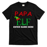 Personalize Papa Elf Custom Family Matching Christmas T-Shirt