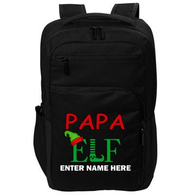 Personalize Papa Elf Custom Family Matching Christmas Impact Tech Backpack