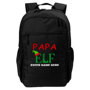 Personalize Papa Elf Custom Family Matching Christmas Daily Commute Backpack