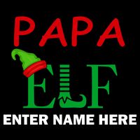 Personalize Papa Elf Custom Family Matching Christmas Backpack