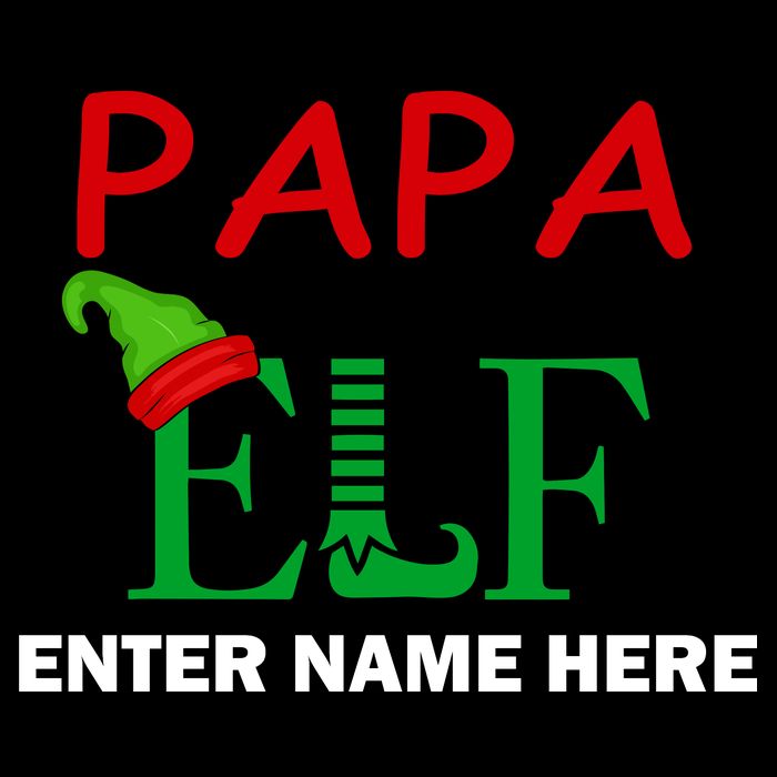 Personalize Papa Elf Custom Family Matching Christmas Backpack