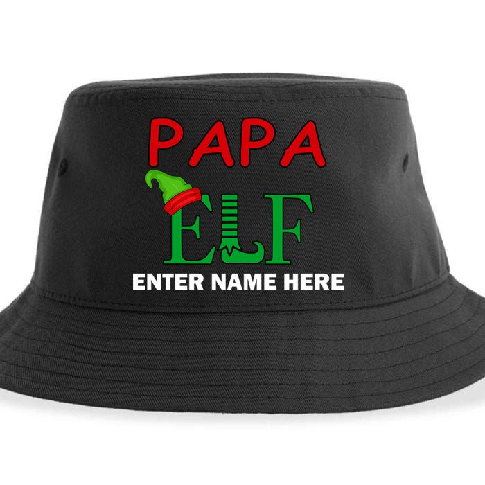 Personalize Papa Elf Custom Family Matching Christmas Sustainable Bucket Hat