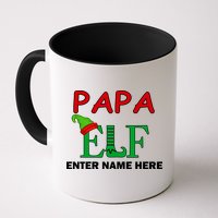 Personalize Papa Elf Custom Family Matching Christmas Mug