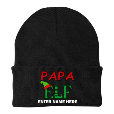 Personalize Papa Elf Custom Family Matching Christmas Beanie