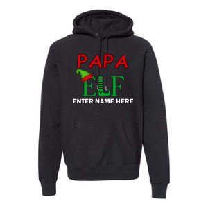 Personalize Papa Elf Custom Family Matching Christmas Premium Hoodie