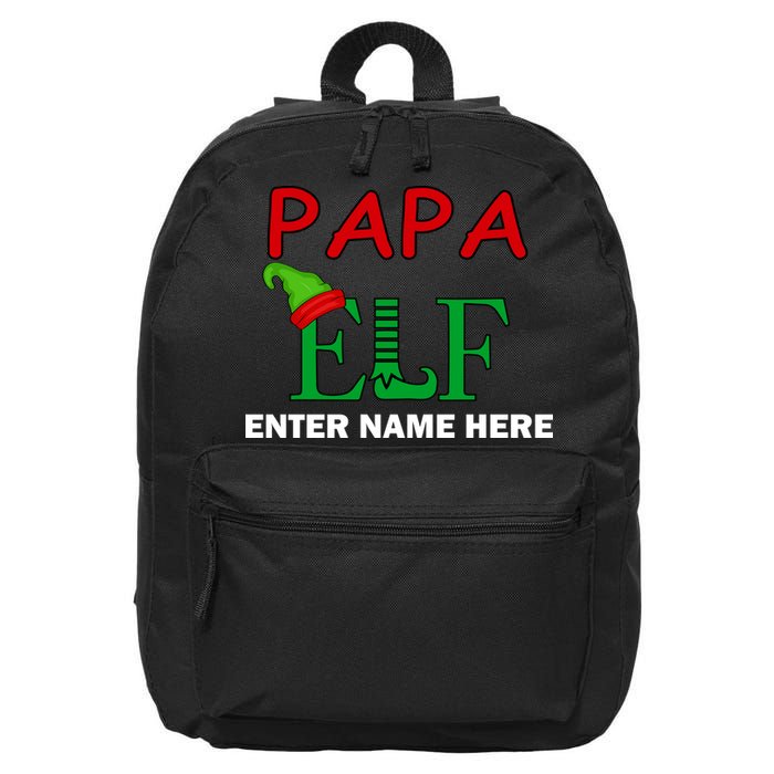 Personalize Papa Elf Custom Family Matching Christmas 16 in Basic Backpack