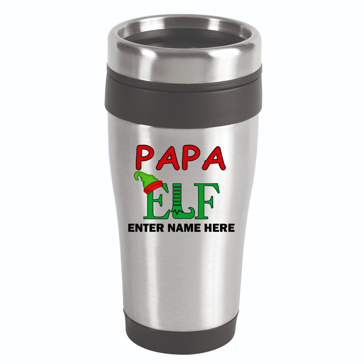 Personalize Papa Elf Custom Family Matching Christmas 16oz Travel Tumbler