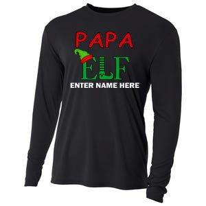 Personalize Papa Elf Custom Family Matching Christmas Cooling Performance Long Sleeve Crew