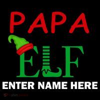 Personalize Papa Elf Custom Family Matching Christmas Poster